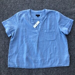 JCrew V-neck double-gauze popover top size XXL